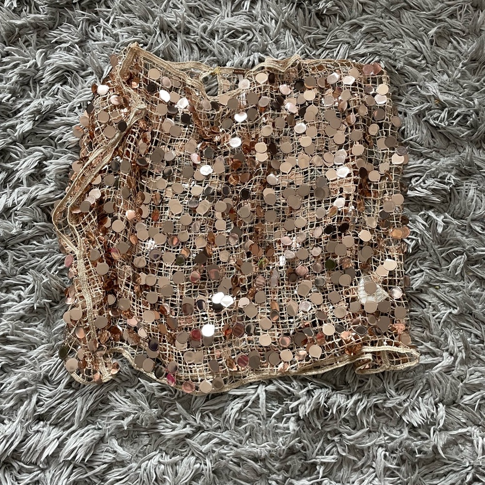 FREE PEOPLE Vee Tank- GOLD TANK- XS but very oversized, tags on and never worn!